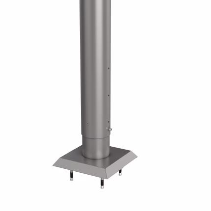 supporto per frangivista per tassello 90 cm regolabile in altezza quarzo grigio metallico