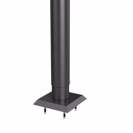 supporto per frangivista per tassello 135 cm regolabile in altezza grigio scuro metallico