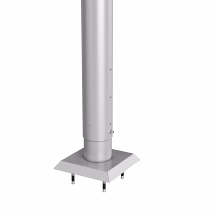 supporto per frangivista per tasselli 135 cm regolabile in altezza argento metallico
