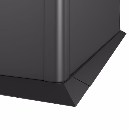 bordo di protezione falciatura 1.5x0.5 grigio scuro met.