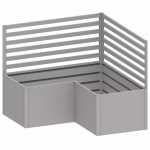 struttura sostenimento piante (2pcs) per forma a l dimensioni l150 argento met.
