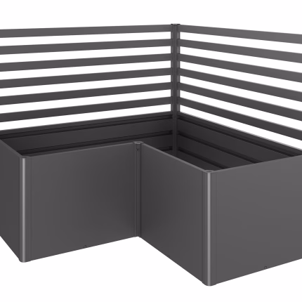 struttura sostenimento piante (2pcs) per forma a l dimensioni l200/l2x1 grigio scuro met.