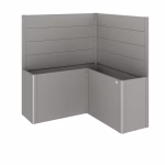 frangivista per fioriera belvedere per forma a l (2 pezzi) senza vetro acrilico misura l150 grigio quarzo met.
