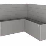 frangivista per fioriera belvedere per forma a l (2pz) senza vetro acrilico misura l200 grigio quarzo met.