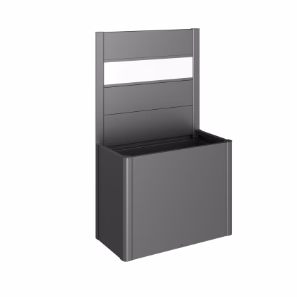 frangivista per fioriera belvedere (1 pezzo) con vetro acrilico misura 100 grigio scuro met.