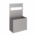 frangivista per fioriera belvedere (1pz.) con vetro acrilico misura 100 grigio quarzo met.