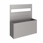frangivista per fioriera belvedere (1pz.) con vetro acrilico misura 150 grigio quarzo met.