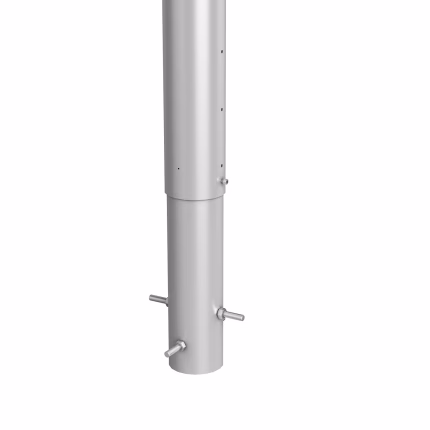 supporto per frangivista da incassare nel cemento 135 cm altezza regolabile argento metallico