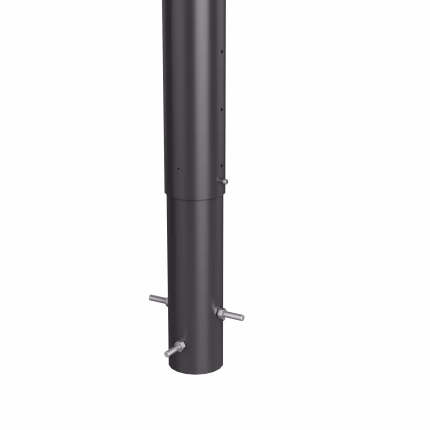 supporto per frangivista da incassare nel calcestruzzo 90 cm altezza regolabile grigio scuro metallico