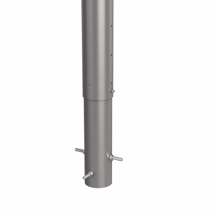 supporto per frangivista da incassare nel calcestruzzo 90 cm altezza regolabile quarzo grigio metallico