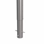 supporto per frangivista da incassare nel calcestruzzo 180 cm altezza regolabile quarzo grigio metallico