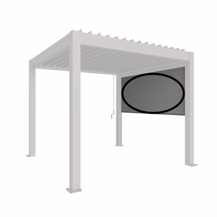 tenda parasole avvolgibile mis. 4 m grigio quarzo met.