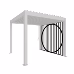parete laterale a lamelle con profilo di chiusura mis. 4m grigio quarzo met.