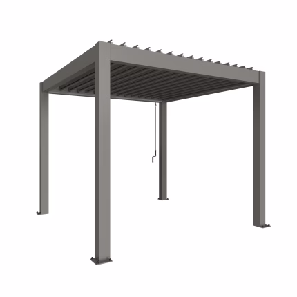 pergola mis. 3 x 3 grigio quarzo met.