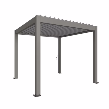 pergola mis. 3 x 3 grigio quarzo/argento met.