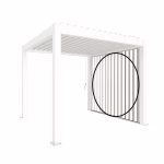pannello laterale a lamelle mis. 3m con pannello terminale bianco