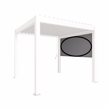 tenda a caduta zip azionamento elettrico mis. 3 m bianco