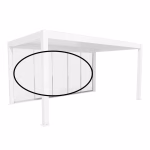 parete scorrevole in vetro trasparente mis. 5 m bianco