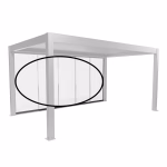 parete scorrevole in vetro trasparente mis. 5 m grigio quarzo metallizzato