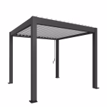 pergola mis. 3 x 3 grigio scuro metallizzato/bianco