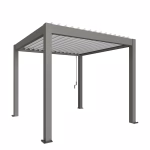 pergola mis. 3 x 3 grigio quarzo metallizzato/bianco