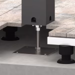 piastra di base regolabile in altezza per pergola grigio scuro metallizzato