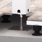 piastra di base regolabile in altezza per pergola bianca