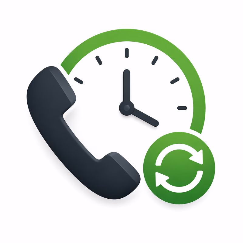 Aktualisierung der Telefonzeiten