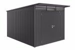 casetta avantgarde mis. a8 grigio scuro metallizzato con porta a due battenti