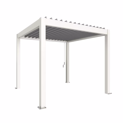 pergola mis. 3 x 3 bianco/argento metallico