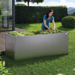 aiuola rialzata mis. 1x0,5 grigio scuro metallizzato