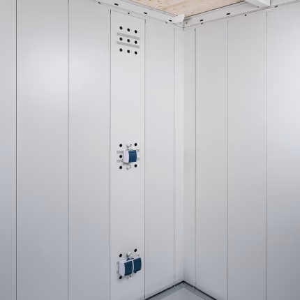 pannello montaggio elettrico casetta per attrezzi neo, grigio bianco