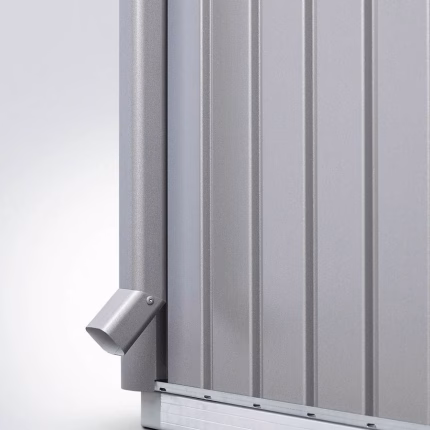 tubi pluviali per casetta highline grigio quarzo met., 2 unità