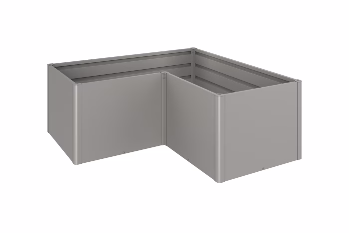 aiuola rialzata mis. l grigio quarzo metallizzato