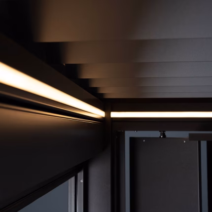illuminazione a led per pergola mis. 3x3 bianco caldo