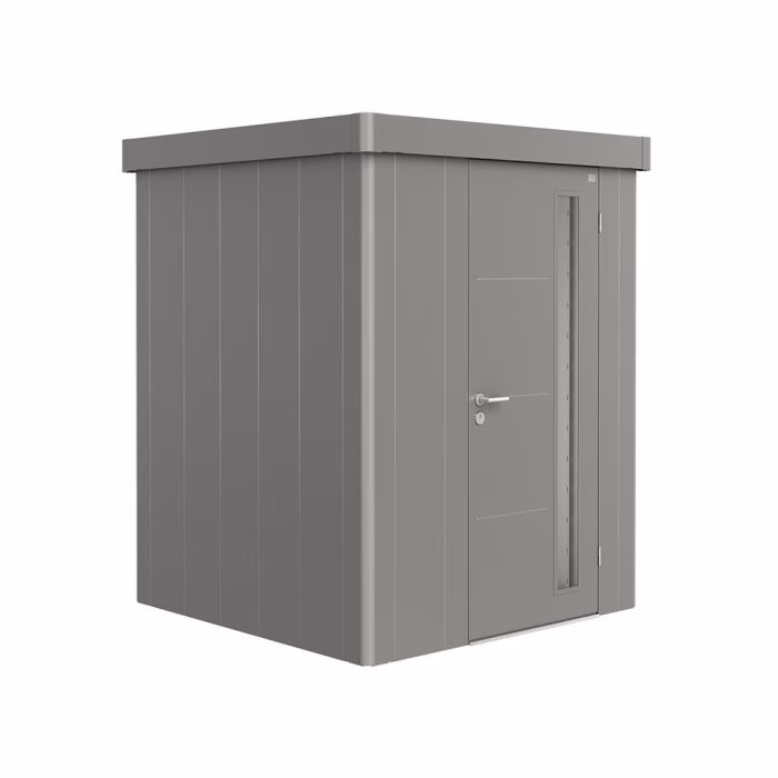 casetta per attrezzi neo 1a porta standard. grigio quarzo metallizzato