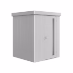 gerätehaus neo 1a standardtür. silber-metallic