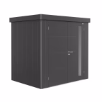 casetta per attrezzi neo 1b porta doppia. grigio metallizzato