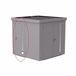 porta supplementare casetta per attrezzi neo. argento metallizzato