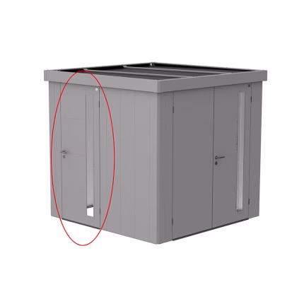porta supplementare casetta per attrezzi neo. argento metallizzato