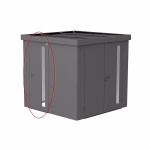 porta supplementare casetta per attrezzi neo. grigio quarzo metallizzato