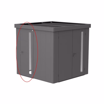 porta supplementare casetta per attrezzi neo. grigio quarzo metallizzato