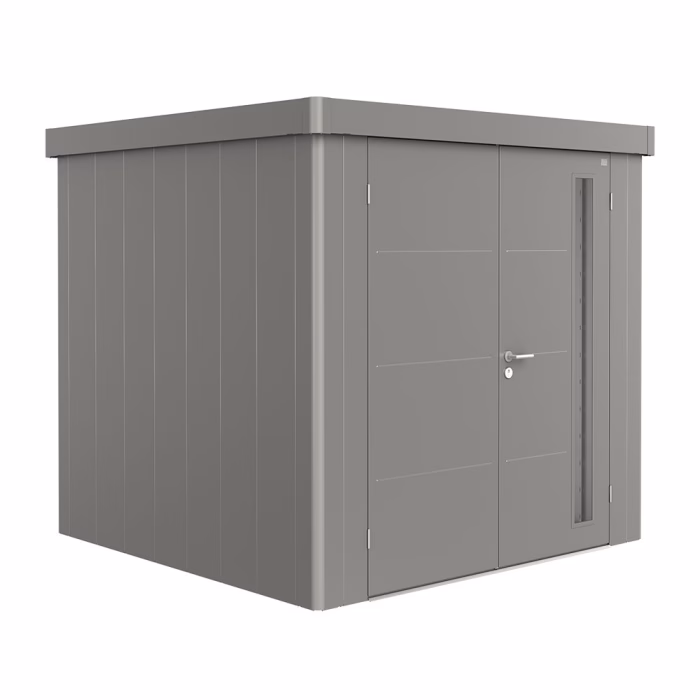 casetta per attrezzi neo 2b porta doppia. grigio quarzo metallizzato