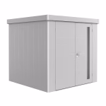 gerätehaus neo 2b doppeltür. silber-metallic