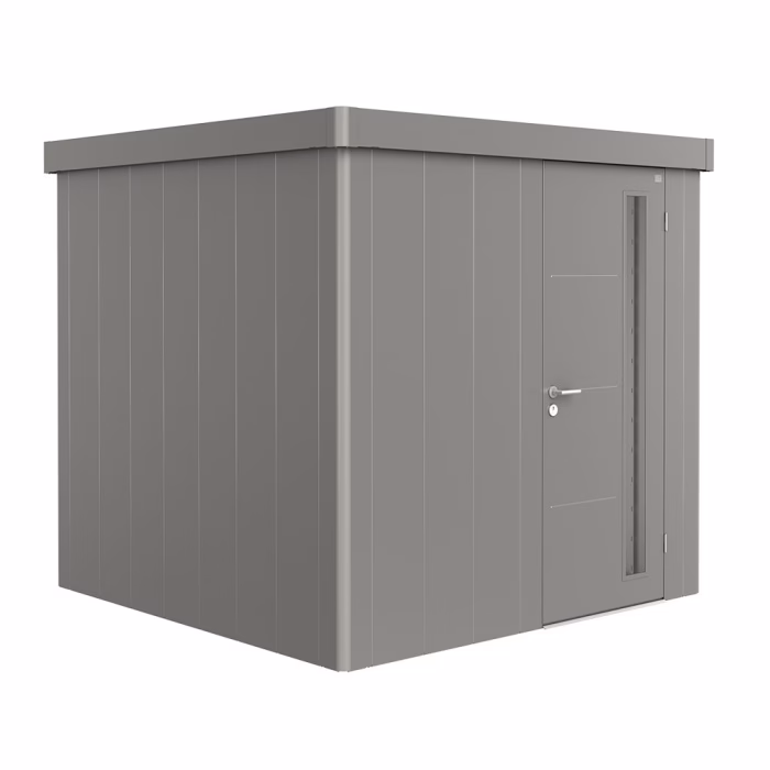 casetta per attrezzi neo 2b porta standard. grigio quarzo metallizzato