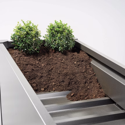 fioriera belvedere midi mis. l100 grigio scuro met.
