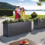 fioriera belvedere maxi mis. 200 grigio quarzo met.
