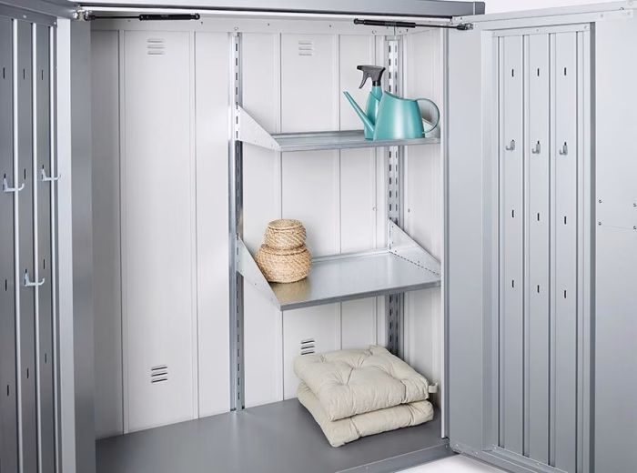 armadio da esterno romeo mis. l grigio quarzo metallizzato