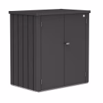 armadio da esterno romeo mis. l grigio scuro metallizzato