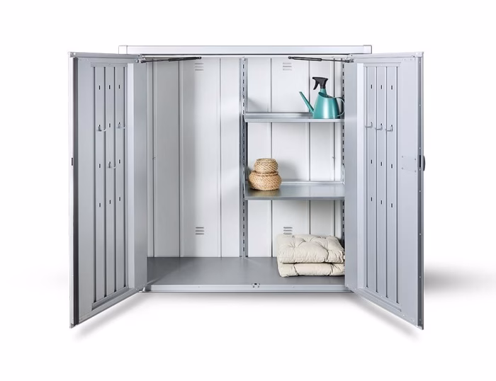 armadio da esterno romeo mis. l grigio scuro metallizzato